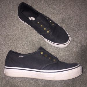 Black Vans with Gold Grommets women’s size 7
